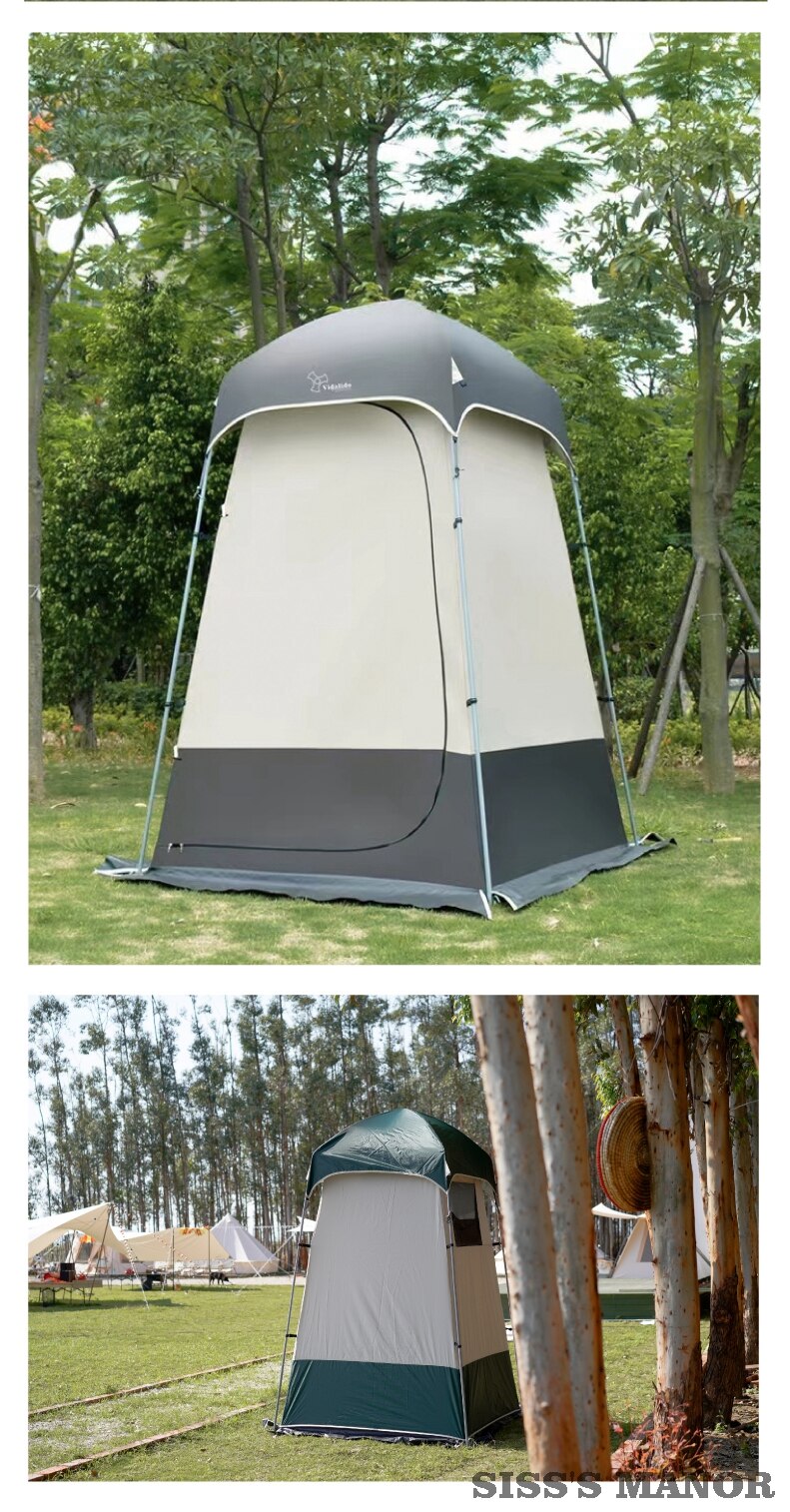 Cheap Goat Tents Vidalido Outdoor Strong Shower Tent Toilet Dressing Changing Room Movable WC Fishing Sunshade Multipurpose With Bottom PE Mat   